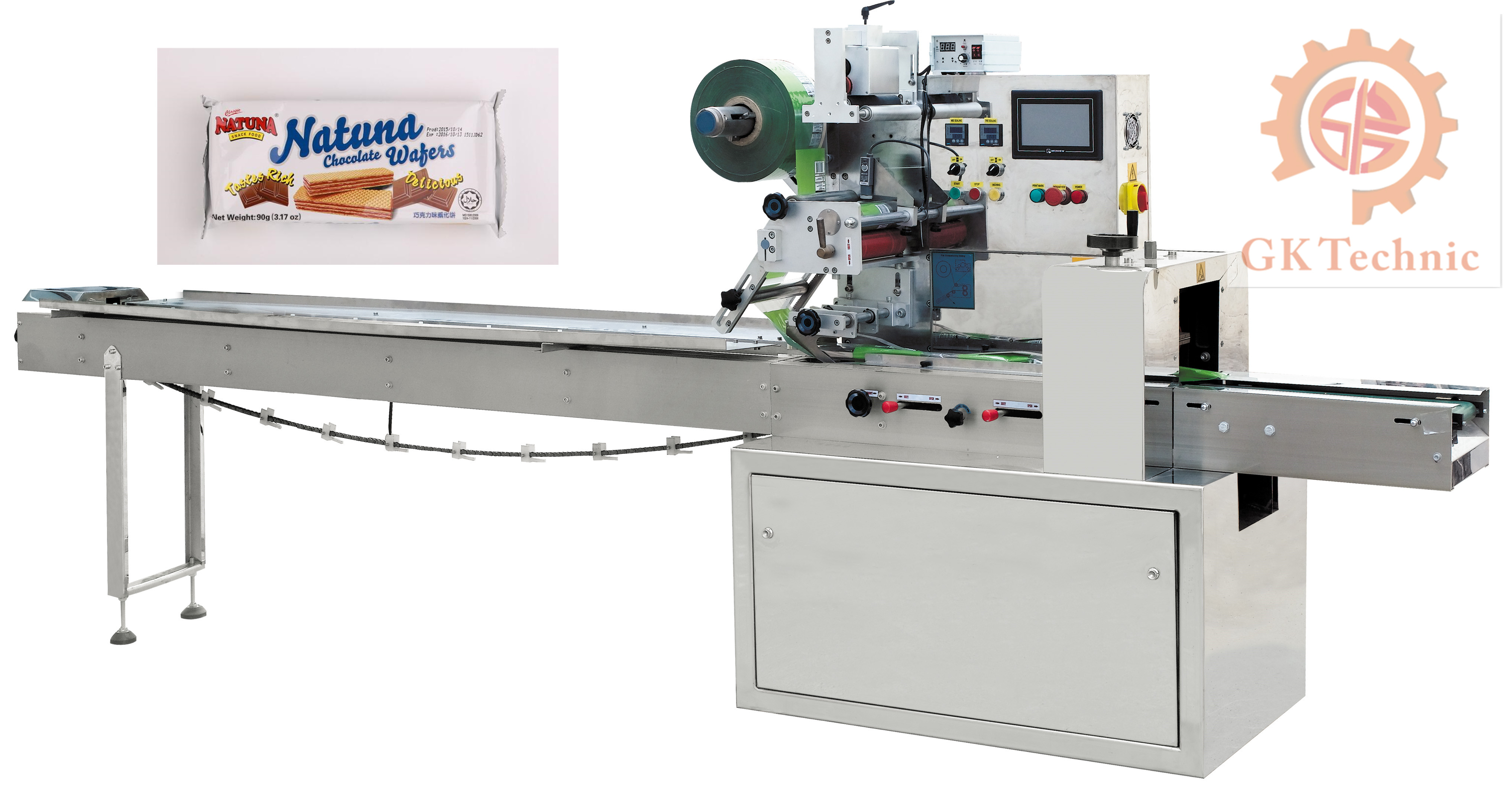 巧克力包裝自然離不開枕式包裝機(jī)